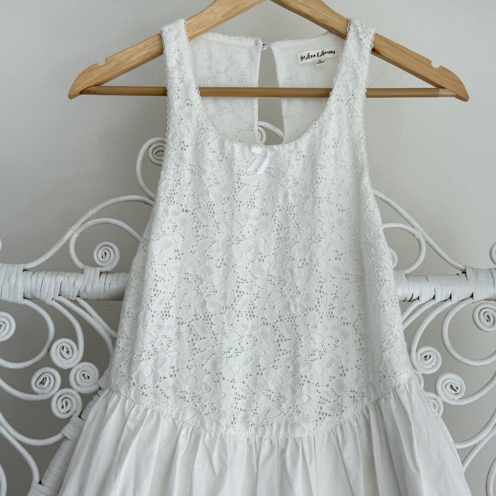 For Love and Lemons Dress Small White Lace Minimalist Sundress Romantic Mandy - Picture 6 of 13